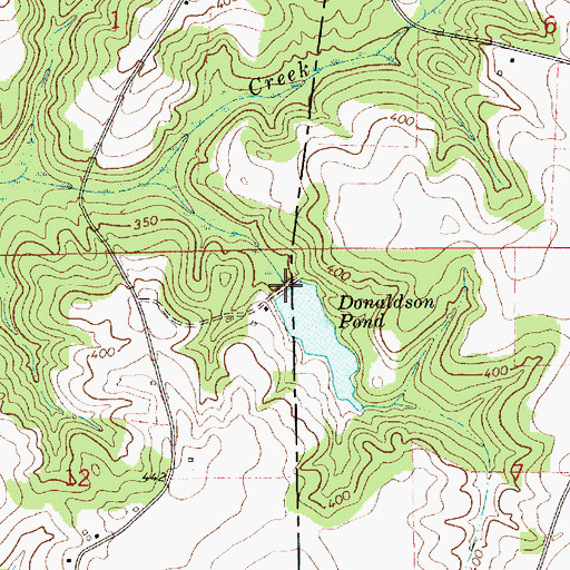 Topographic Map of Donaldson Lake Dam, AL