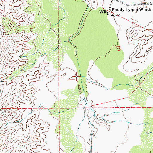 Topographic Map of Two E Wash, AZ