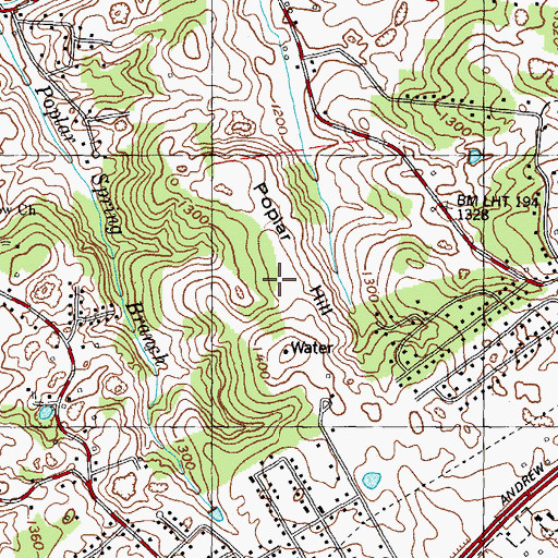 Topographic Map of Poplar Hill, TN