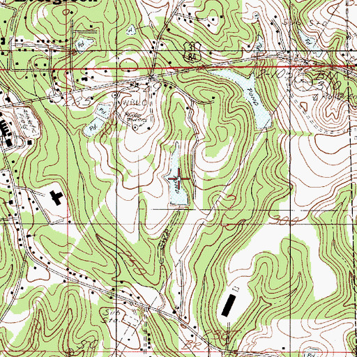 Topographic Map of Moody Lake, AL