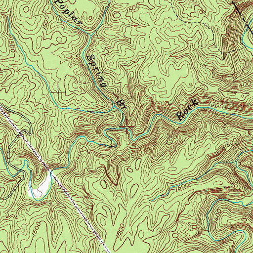 Topographic Map of Poplar Spring Branch, TN