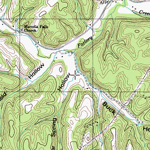 Topographic Map of Poplar Spring Hollow, TN