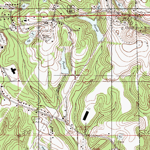 Topographic Map of Moody Lake Dam, AL
