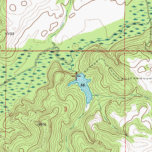 Topographic Map of Broughton Dam, AL