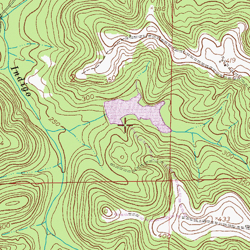 Topographic Map of Sawyer Lake Dam, AL