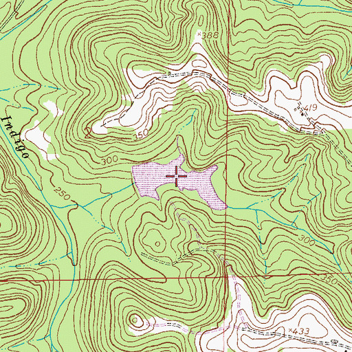 Topographic Map of Sawyer Lake, AL