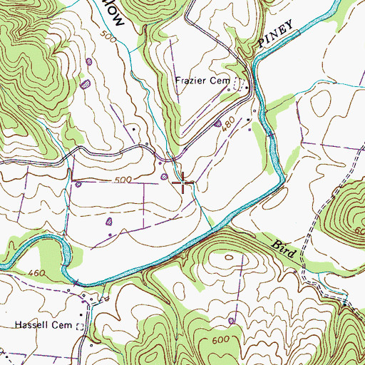 Topographic Map of Possum Hollow, TN