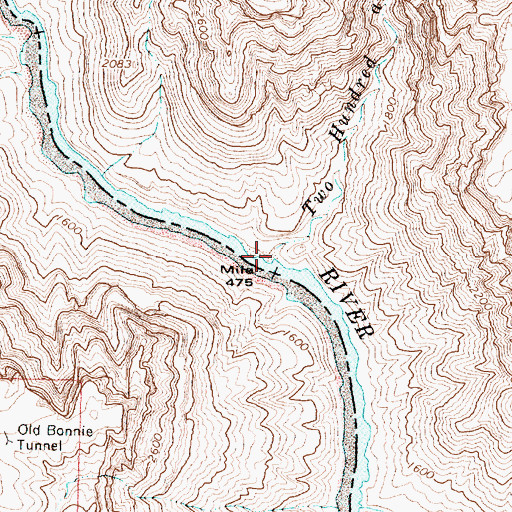 Topographic Map of Two Hundred and Fifteenmile Creek, AZ