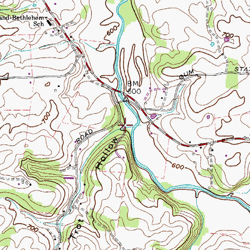 Topographic Map of Possum Trot Hollow, TN