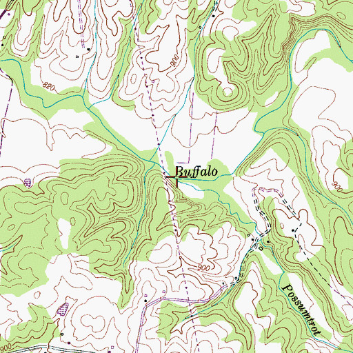 Topographic Map of Possumtrot Branch, TN