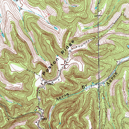 Topographic Map of Poston Ridge, TN
