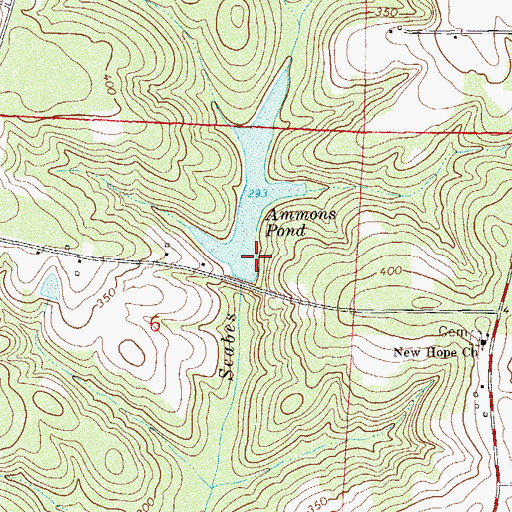 Topographic Map of Malchom Ammons Dam, AL
