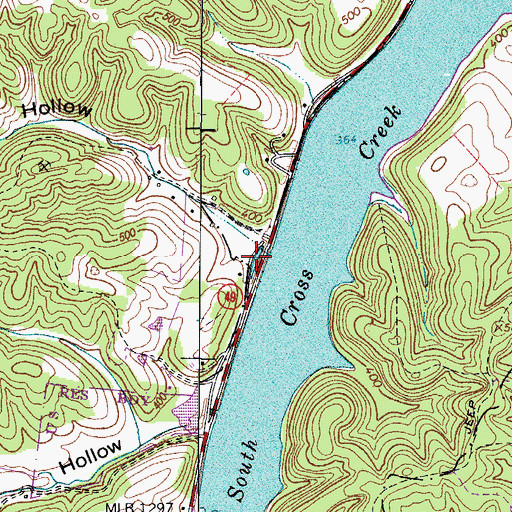 Topographic Map of Potatopatch Hollow, TN