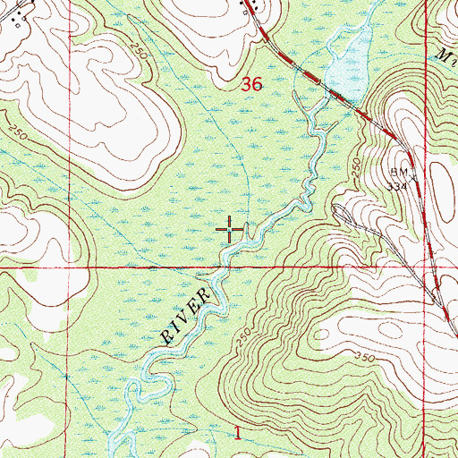 Topographic Map of Ingram Lake, AL