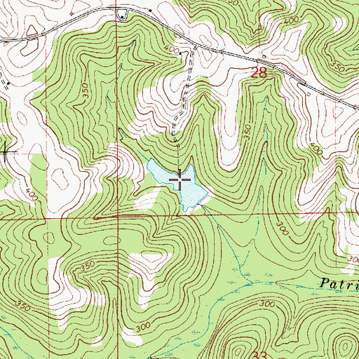 Topographic Map of Whitman Pond, AL