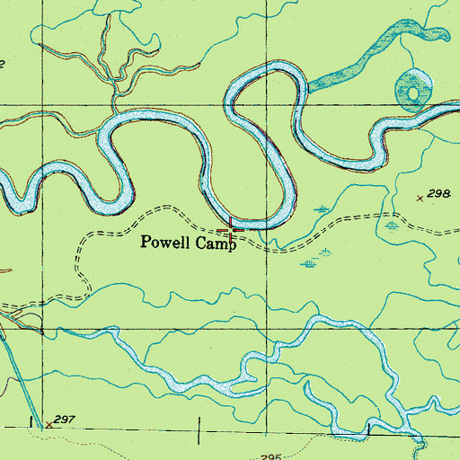 Topographic Map of Powell Camp, TN
