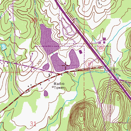 Topographic Map of D A Deloney Lake Number Two, AL