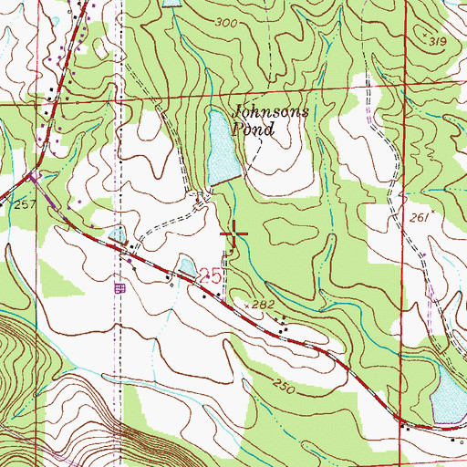 Topographic Map of Carver Johnson Lake Dam, AL