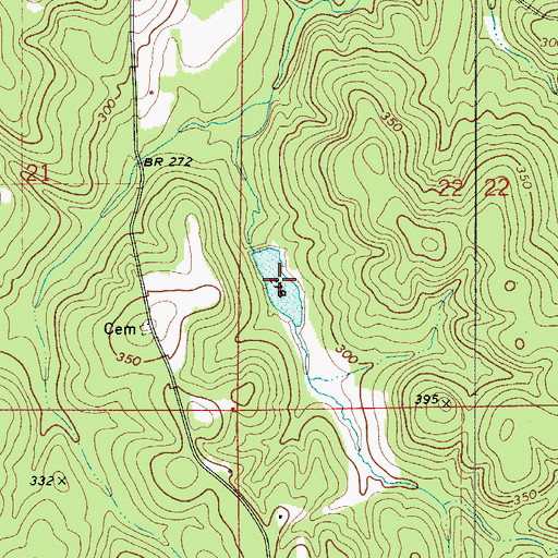 Topographic Map of Doctor Walter Nicholas Lake, AL
