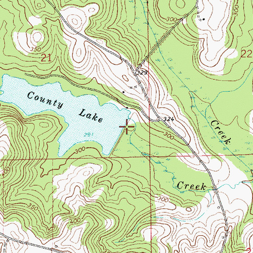 Topographic Map of Coffee County Public Lake Dam, AL