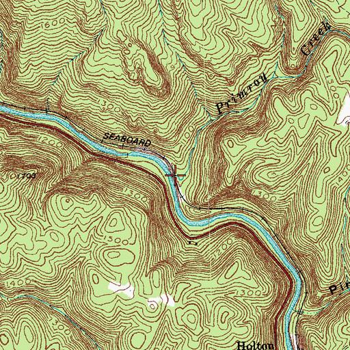 Topographic Map of Primroy Creek, TN