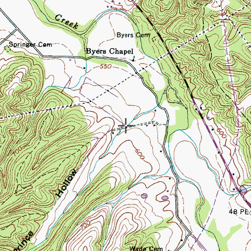 Topographic Map of Prince Hollow, TN