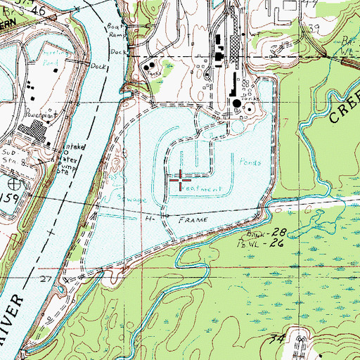 Topographic Map of S C M Waste Treatment Pond, AL