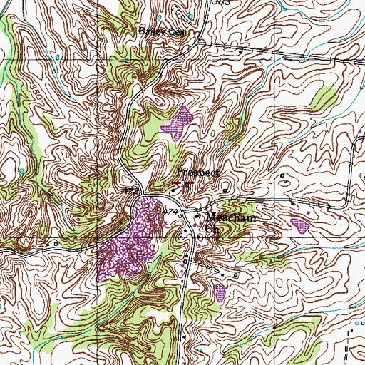 Topographic Map of Prospect Church, TN