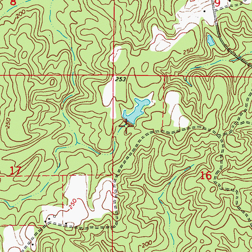 Topographic Map of George Keen Dam, AL
