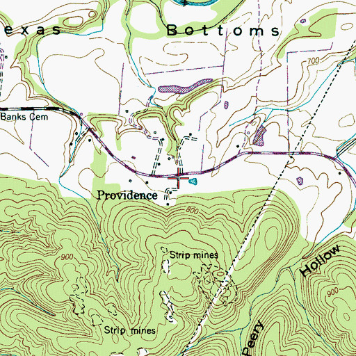 Topographic Map of Providence, TN