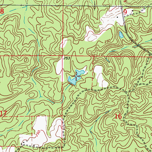 Topographic Map of George Keen Pond, AL