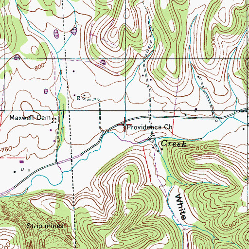 Topographic Map of Providence Church, TN