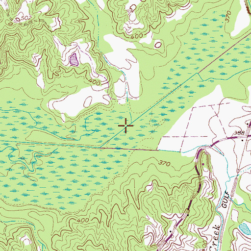 Topographic Map of Pugh Creek, TN