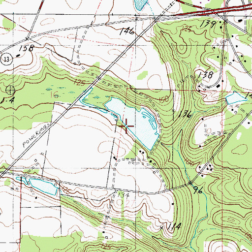 Topographic Map of J P Mckee Dam, AL