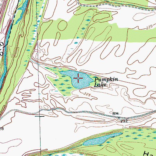 Topographic Map of Pumpkin Lake, TN