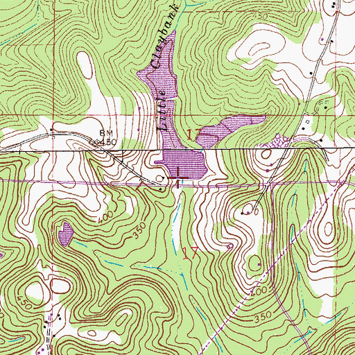 Topographic Map of Marvin Parker Lake Number One, AL