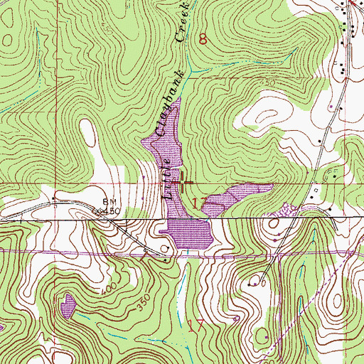 Topographic Map of Marvin Parker Lake Dam Number Two, AL