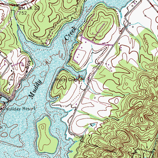 Topographic Map of Pyott Cemetery, TN