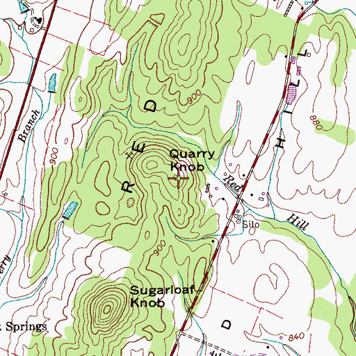 Topographic Map of Quarry Knob, TN