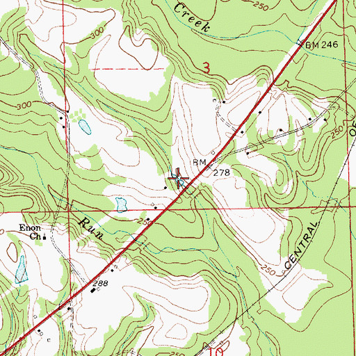 Topographic Map of Clark Lake, AL