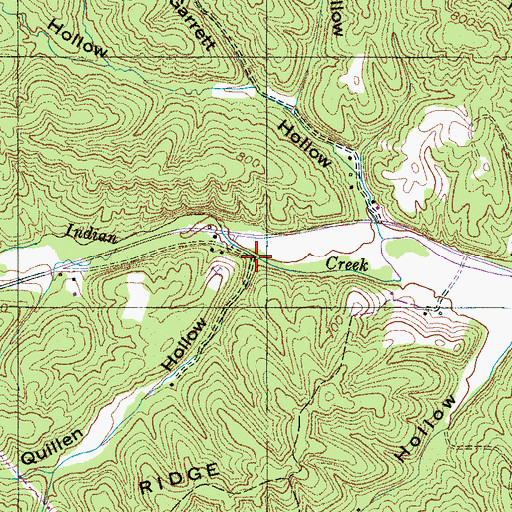 Topographic Map of Quillen Hollow, TN