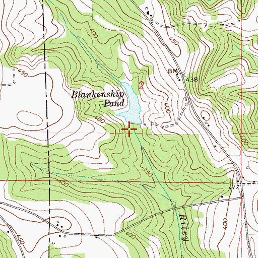 Topographic Map of G B Blankenship Dam, AL