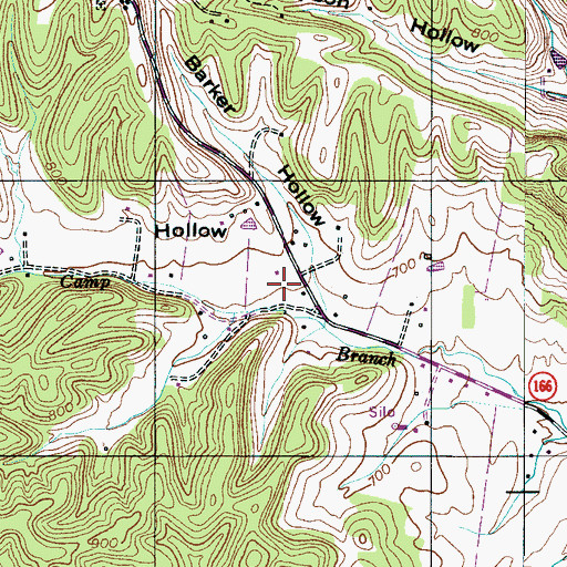 Topographic Map of Rails Hollow, TN