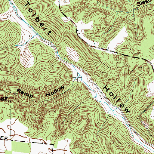 Topographic Map of Ramp Hollow, TN