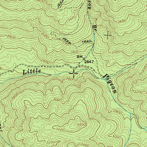 Topographic Map of Ramsey Branch, TN