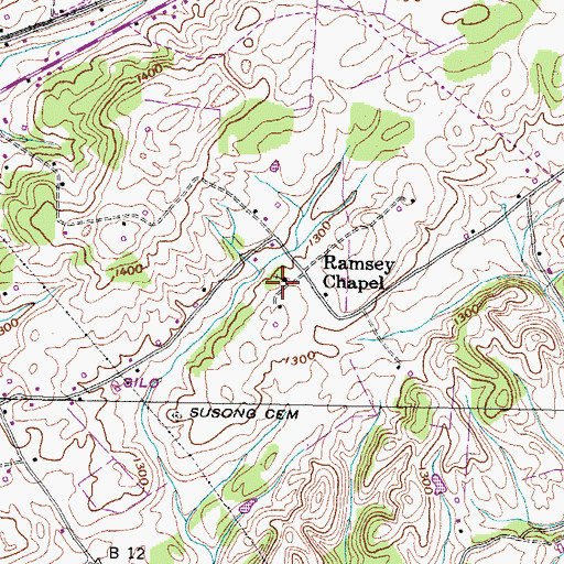 Topographic Map of Ramsey Chapel, TN