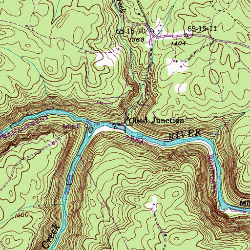 Topographic Map of Ramsey Creek, TN