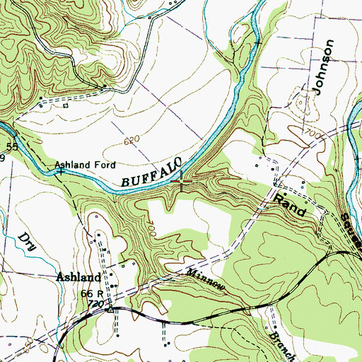 Topographic Map of Rand Hollow, TN