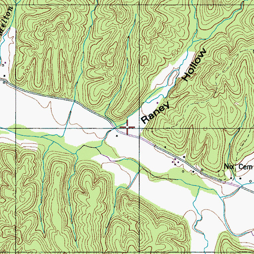 Topographic Map of Raney Hollow, TN