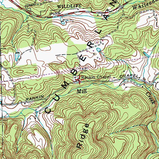 Topographic Map of Rankin Chapel, TN